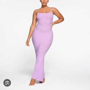 SKIMS SOFT LOUNGE LONG SLIP DRESS | PETAL